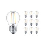 Opakowanie 10x Philips Corepro LED Lustre E27 Piłka Włókno Przezroczysty 2W 250lm - 827 Bardzo Ciepła Biel | Zamienne 25W