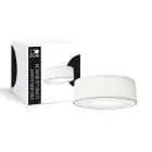 D'Lite Lampa sufitowa Lunelle 30cm Tekstyl Valkoinen | Nadaje Się Do 2x E27 