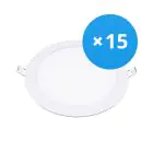 Opakowanie 15x Bright Choice LED Downlight UltraSlim 15W 1200lm 110D - 840 Zimna Biel | 190mm - Aukko 175mm